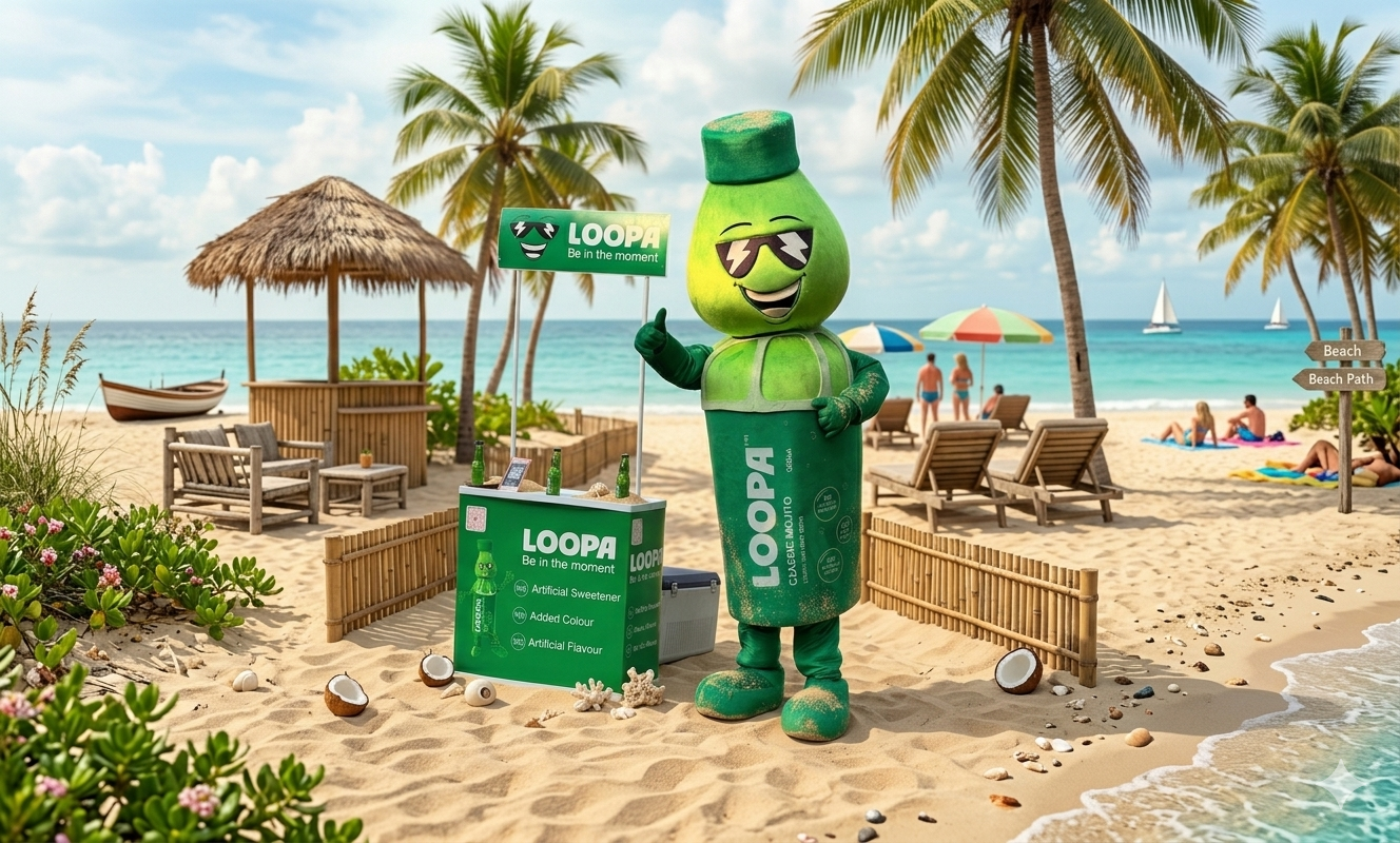 LOOPA natural sparkling mojito beverage by Nutriyah